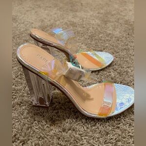 Glass Slipper Maria 2 Iridescent - Fashion Nova